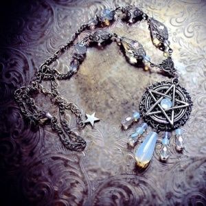 Moonlight Pentagram Pentacle Necklace